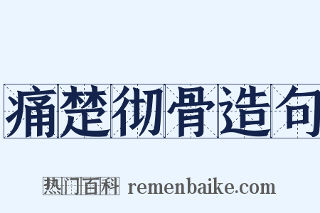 痛楚彻骨造句是什么意思的图片